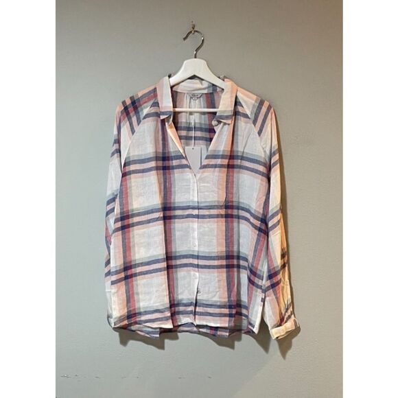 RAILS Natalie Linen Blend Plaid Shirt. - Picture 5 of 8